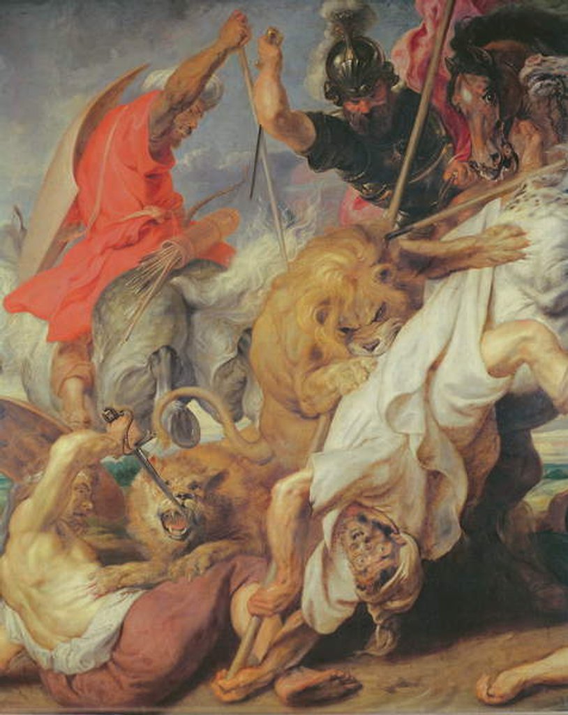 Detail of Detail of The Lion Hunt, 1621 by Peter Paul Rubens