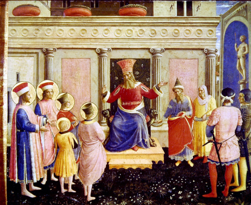 Detail of Saints Cosmas and Damian and their brothers before the proconsul Lysias by Fra Angelico