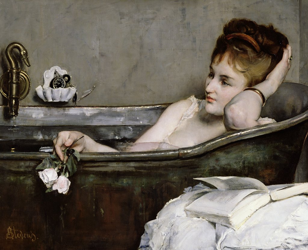 Detail of The Bath, c.1867 by Alfred Emile Stevens
