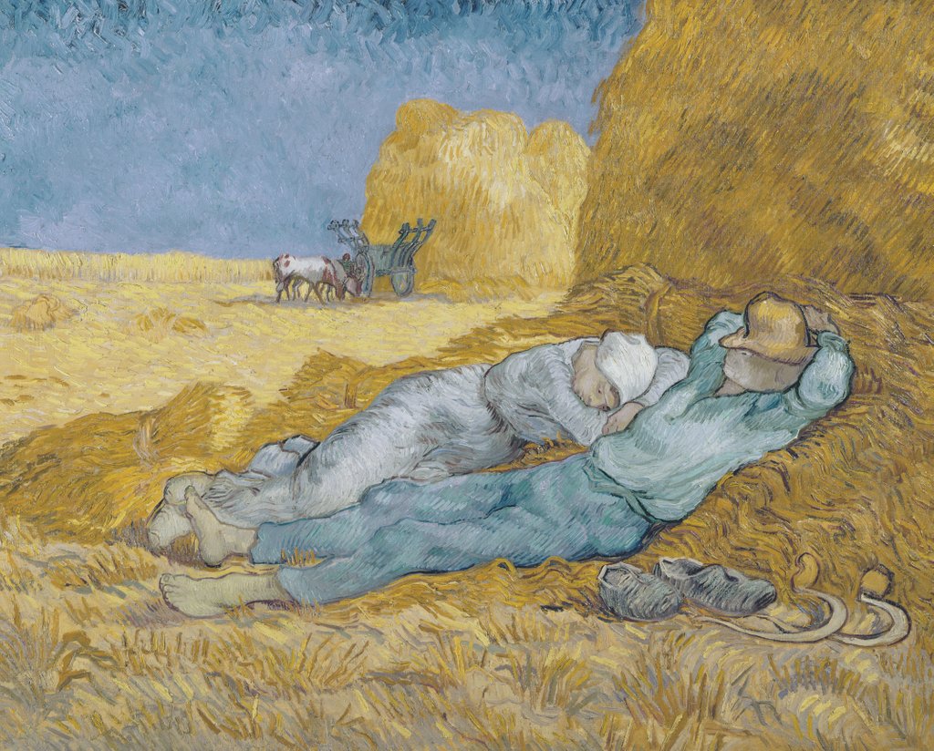 Detail of Noon, or The Siesta, after Millet, 1890 by Vincent van Gogh
