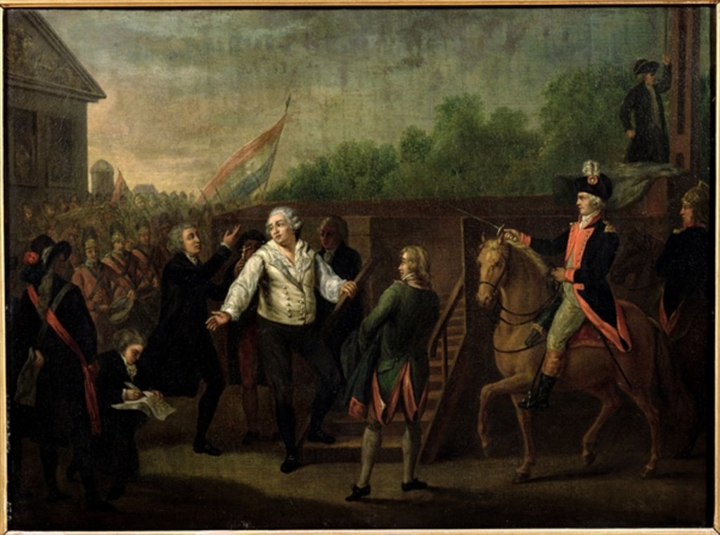 Detail of Louis XVI at the Foot of the Scaffold, 21st January 1793 by Charles Benazech