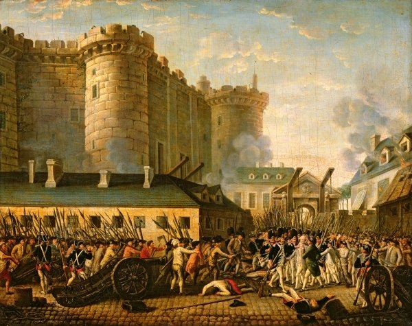 Detail of Storming of the Bastille and arrest of the Governor M. de Launay, July 14, 1789 by French School