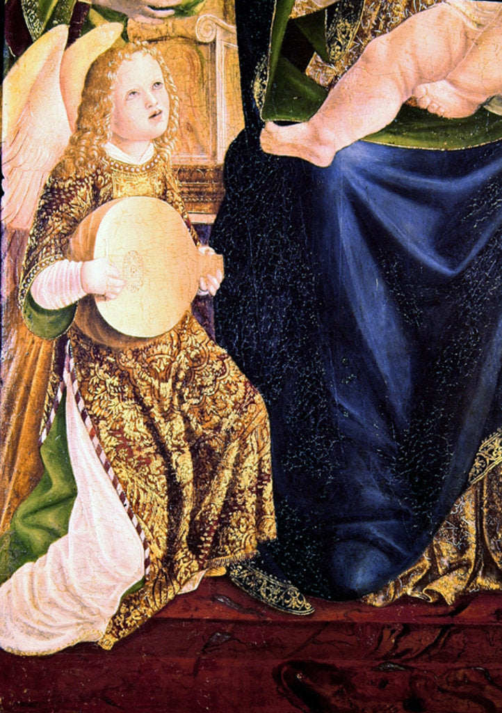 Detail of Madonna and Child with Angel Musicians by School Lombard