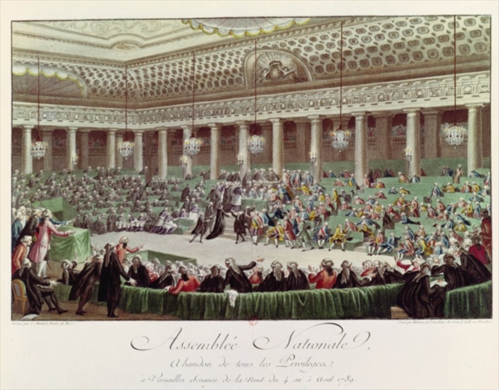 Detail of The National Assembly Renounces all Privileges, 4th August 1789 by Charles (after) Monnet