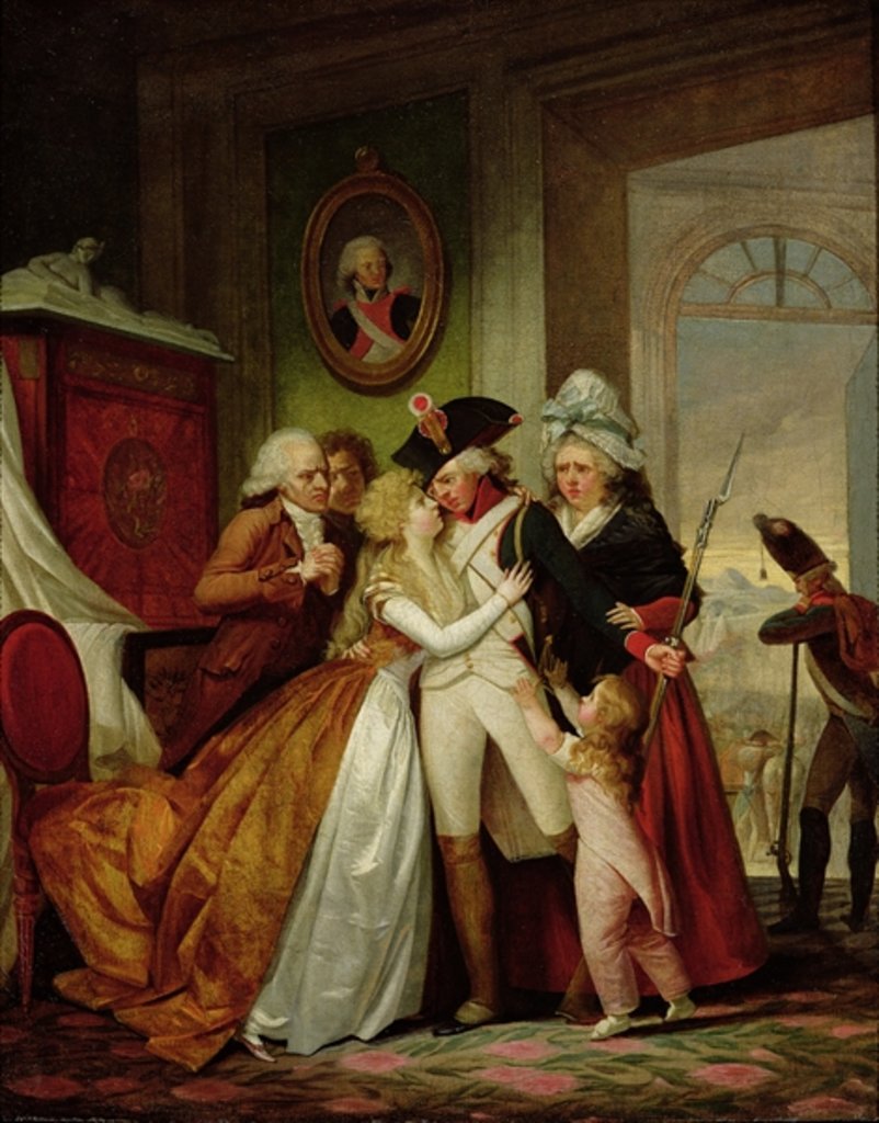 Detail of The Departure of the Volunteers by Francois Louis Joseph Watteau