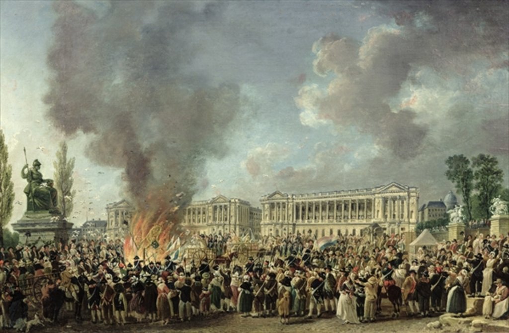 Detail of The Celebration of Unity, Destroying the Emblems of Monarchy, Place de la Concorde, 10th August 1793 by Pierre Antoine Demachy