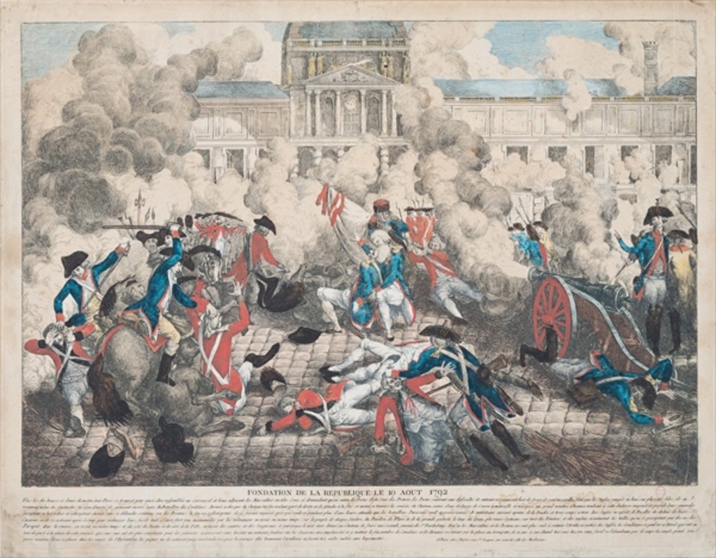 Detail of Foundation of the Republic, 10th August 1792 by French School