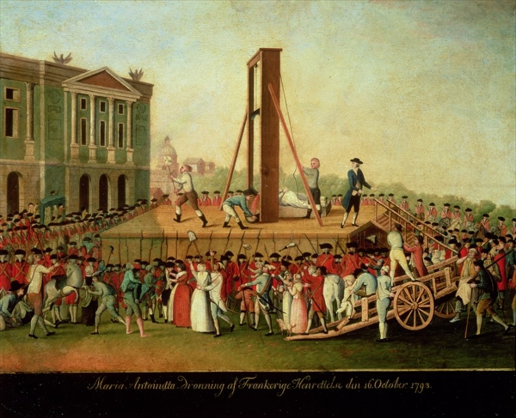 Detail of The Execution of Marie-Antoinette 16th Oct 1793 by Danish School