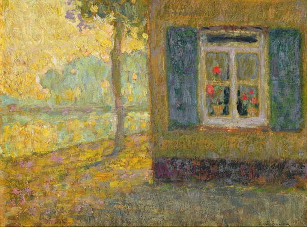 Detail of The Canal Path, Gravelines by Henri Eugene Augustin Le Sidaner