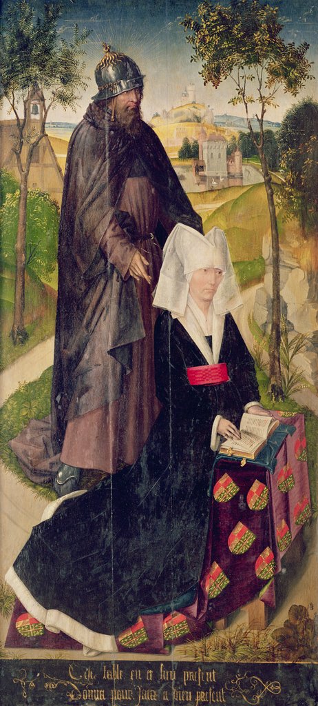 Detail of Guillemette de Montagu with Saint Guillaume, 1460-66 by Rogier van der Weyden
