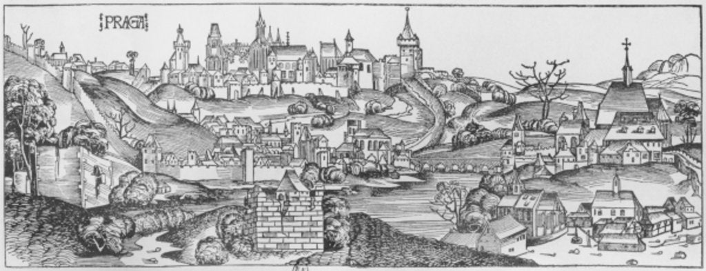 Detail of View of Prague by Michael & Pleydenwurff W. Wolgemuth