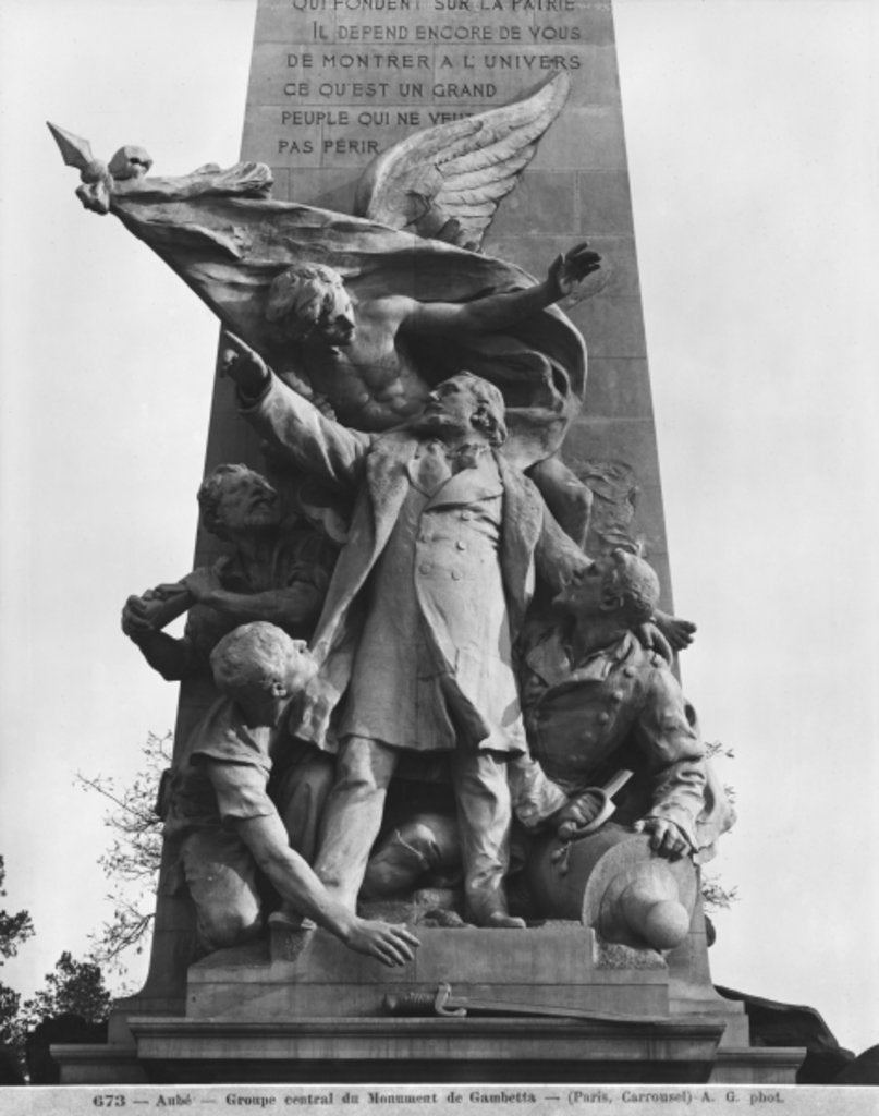 Detail of Monument to Leon Gambetta, central group, cour Napoleon, Louvre, 1888 by Jean Paul Aube