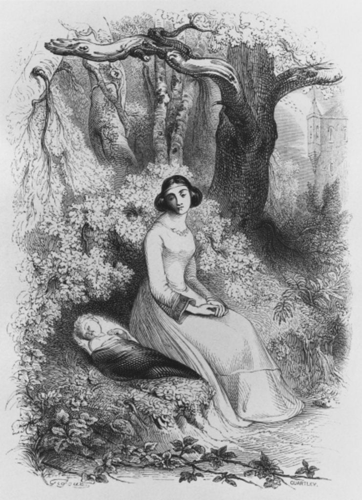 Detail of Heloise and Astrolabius by Jean Francois Gigoux (after)