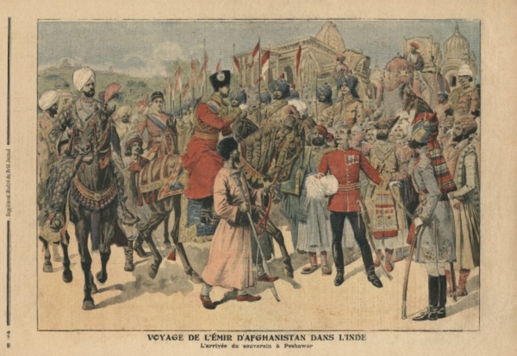 Detail of Habibullah Kahn Emir of Afghanistan arriving at Peshawar, India by French School