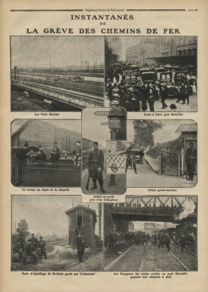 Detail of Snapshots of the rail strike by French Photographer
