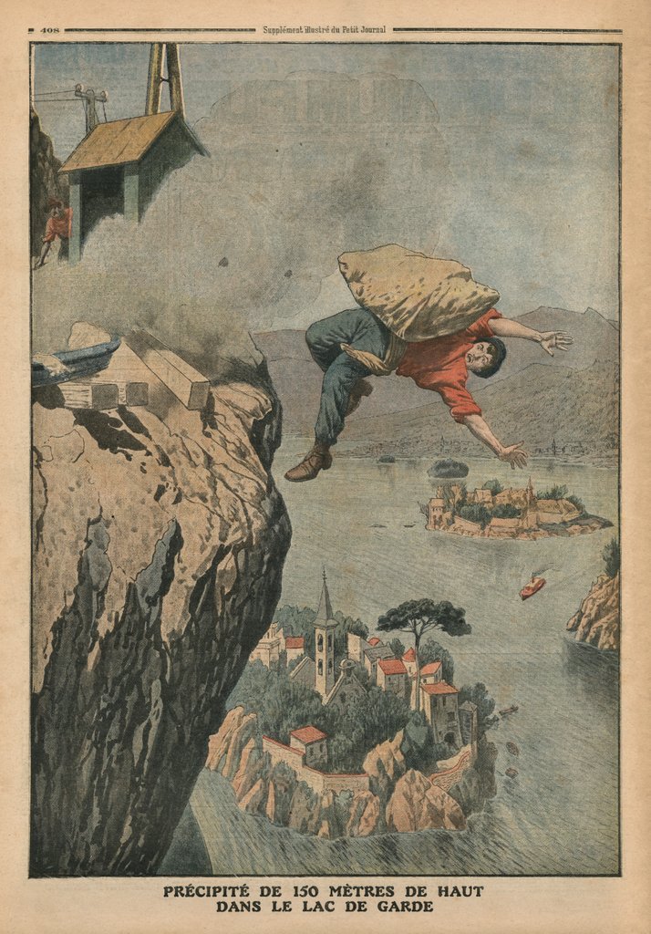 Detail of Falling in Lake Garda by French School