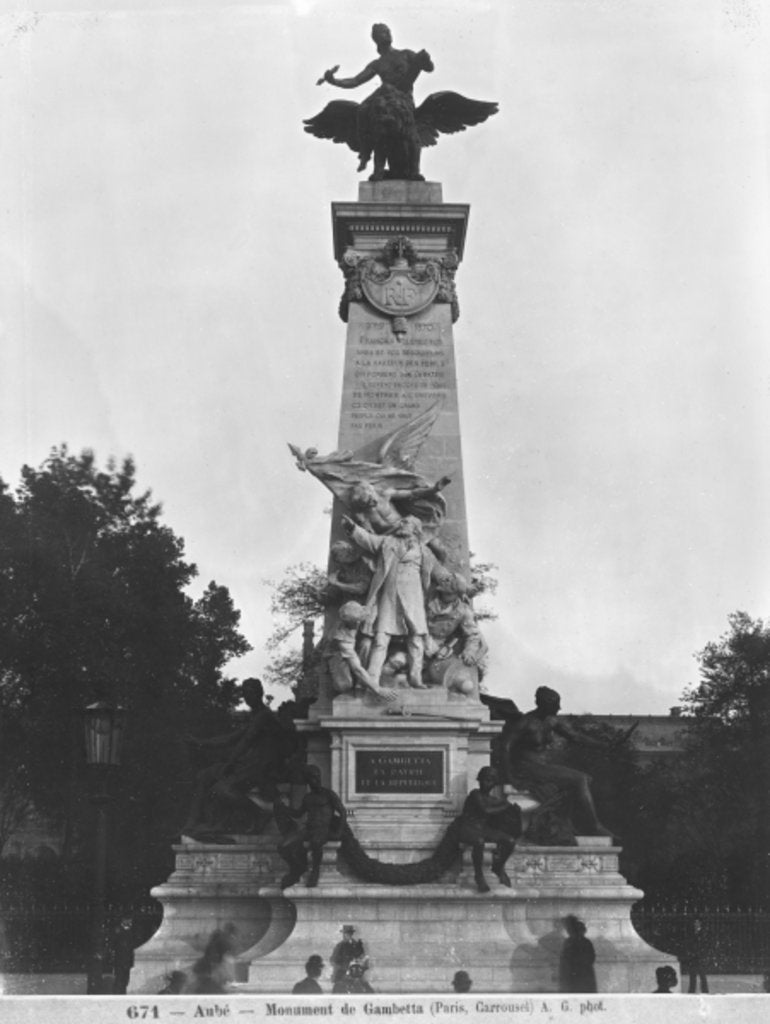 Detail of Monument to Leon Gambetta, central group, cour Napoleon, Louvre, 1888 by Jean Paul Aube