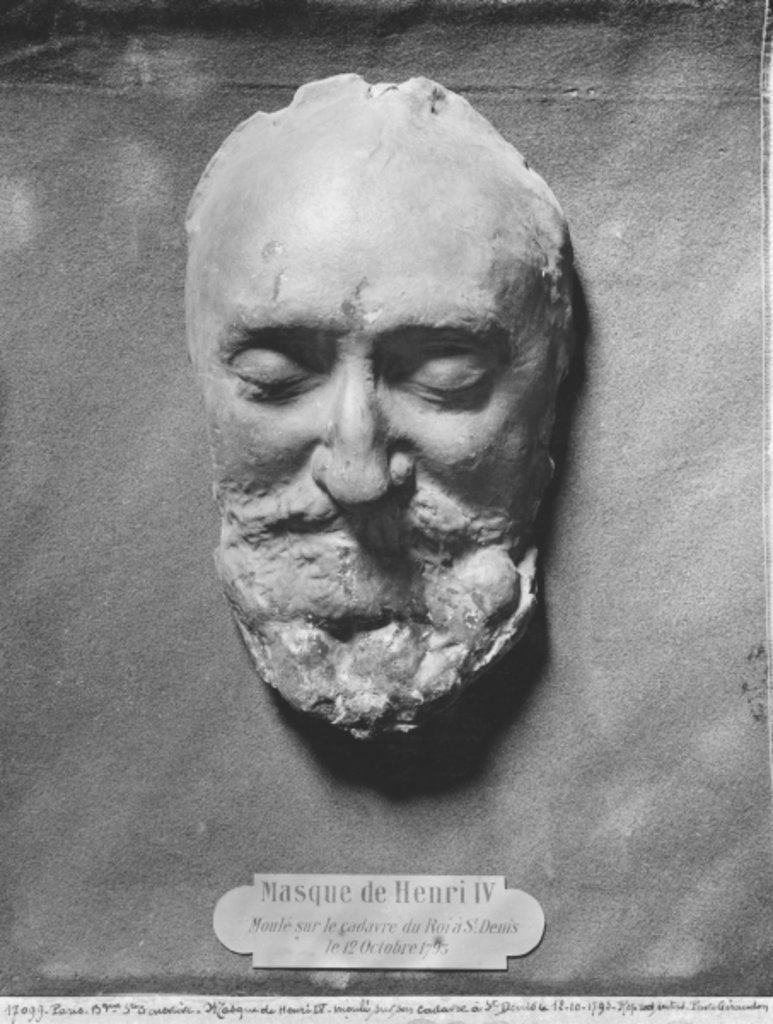 Detail of Death mask of Henry IV of France, 1793 by French School