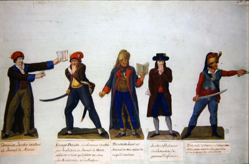 Detail of Jacobins and terrorists at the period of the Reign of Terror during the French Revolution by P. A. & Lesueur J.B. (1750-1850) Lesueur