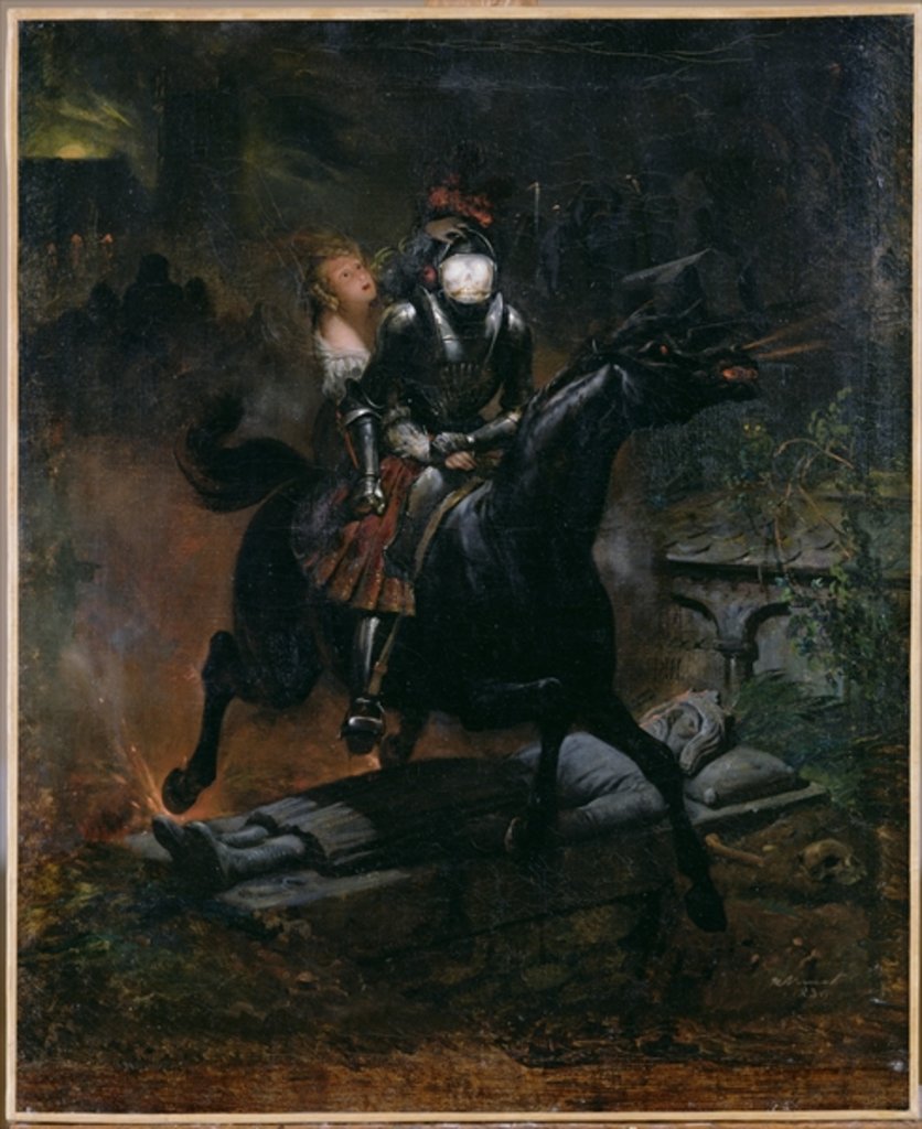 Detail of Ballad of Leonore, 1839 by Emile Jean Horace Vernet