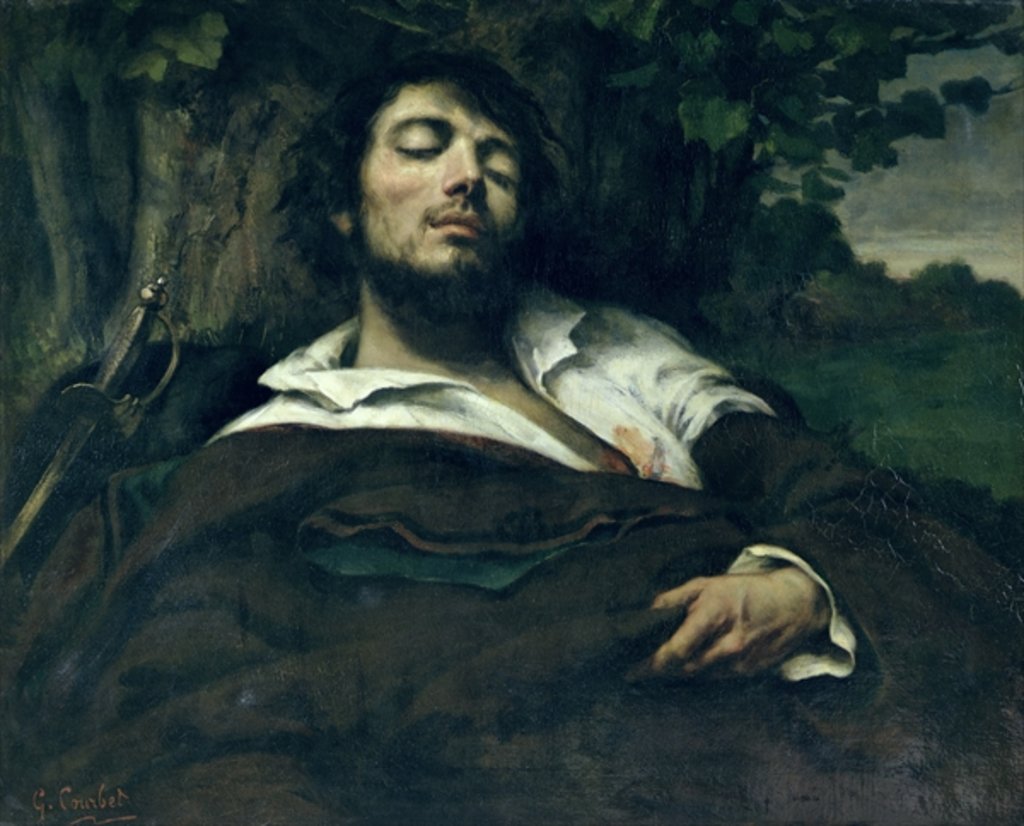Detail of The Wounded Man by Gustave Courbet