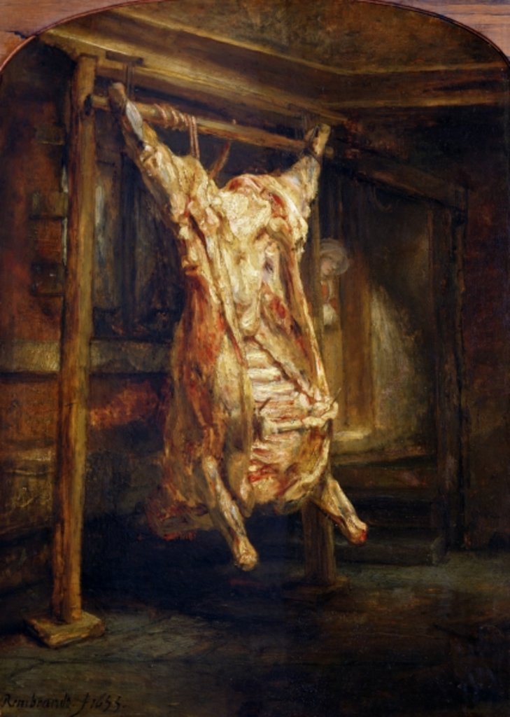 Detail of The Slaughtered Ox, 1655 by Rembrandt Harmensz. van Rijn