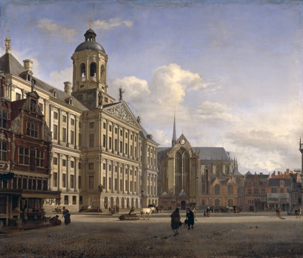Detail of The New Town Hall, Amsterdam, 1668 by Jan van der Heyden