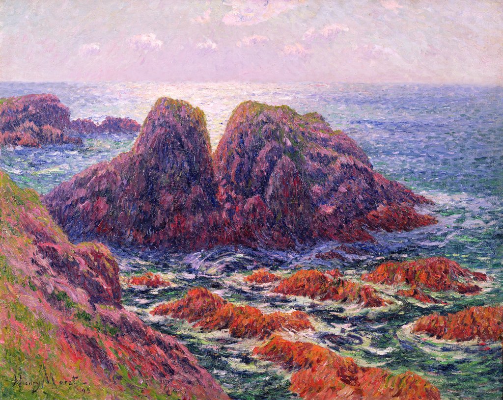 Detail of The sea at Finistere, 1899 by Henry Moret