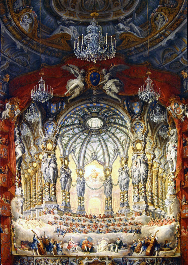 Detail of Concert given by Cardinal de La Rochefoucauld at the Argentina Theatre in Rome by Giovanni Paolo Pannini or Panini