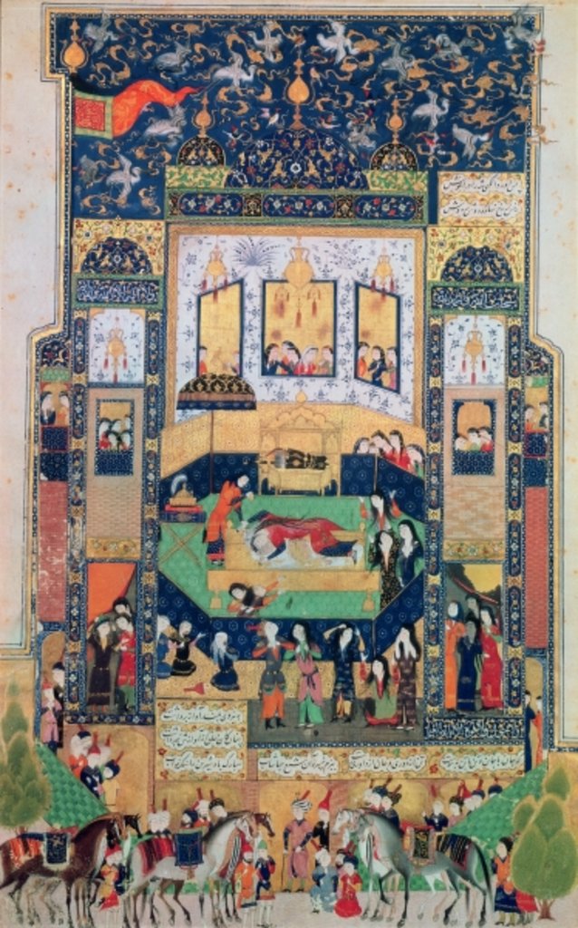 Detail of The Death of Shirin, illustration to 'Khosro and Shirin' by Elias Nezami, 1504 by Persian School