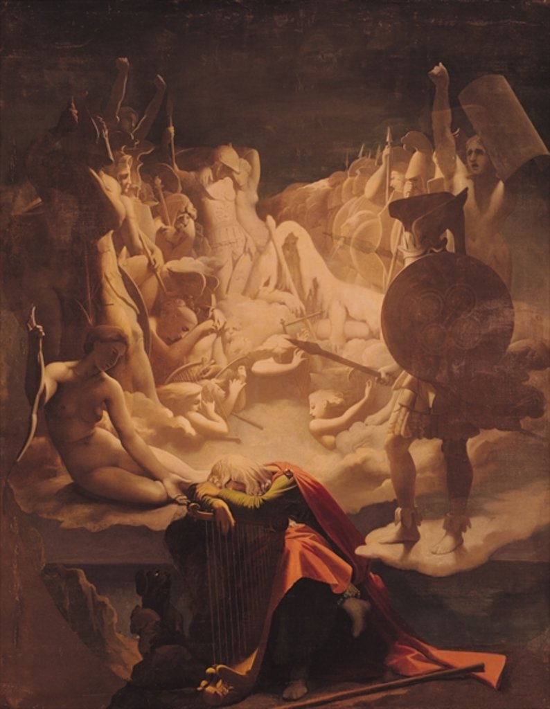 Detail of The Dream of Ossian, 1813 by Jean Auguste Dominique Ingres