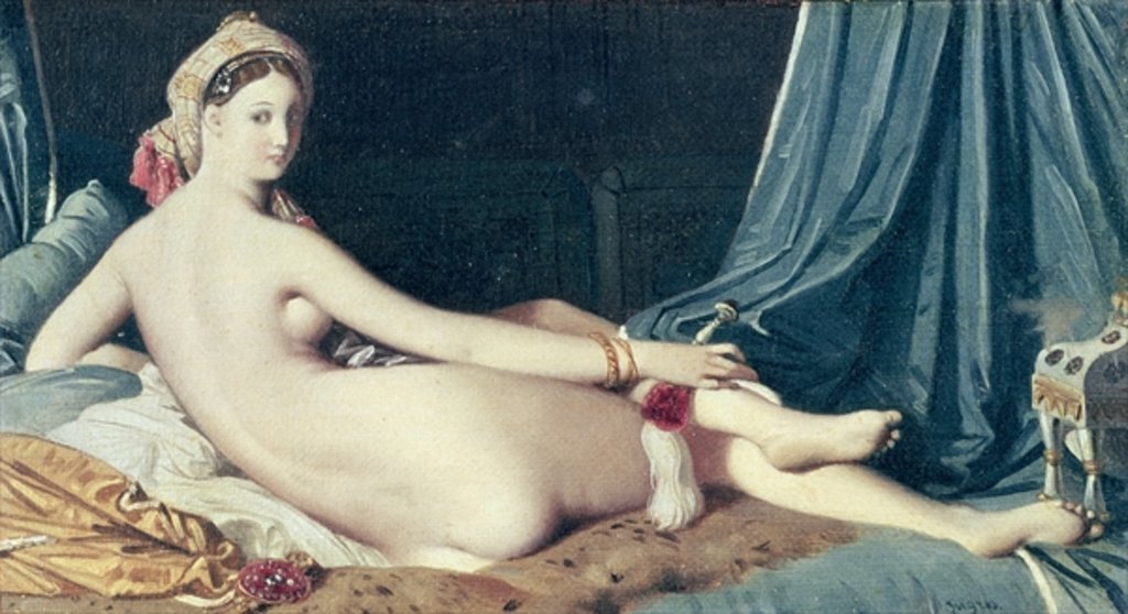 Detail of Odalisque, 1814 by Jean Auguste Dominique Ingres