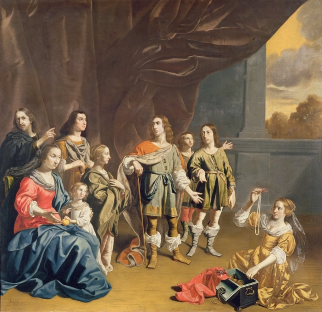 Detail of Cornelia and her Jewels by Jan van Bijlert or Bylert
