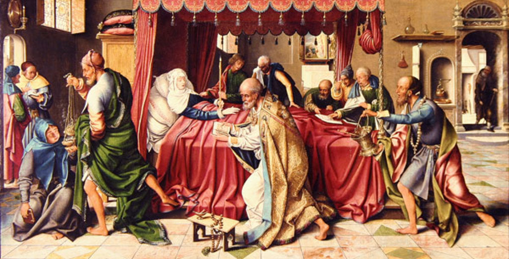 Detail of Triptych with the Death of the Virgin, 1515 by Joos van Cleve