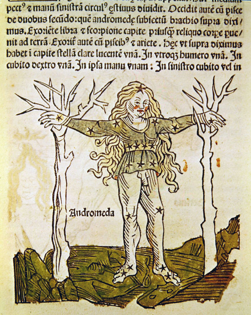 Detail of The Constellation of Andromeda, an illustration from the 'Poeticon Astronomicon' by C.J. Hyginus, Venice, 1485 by Italian School