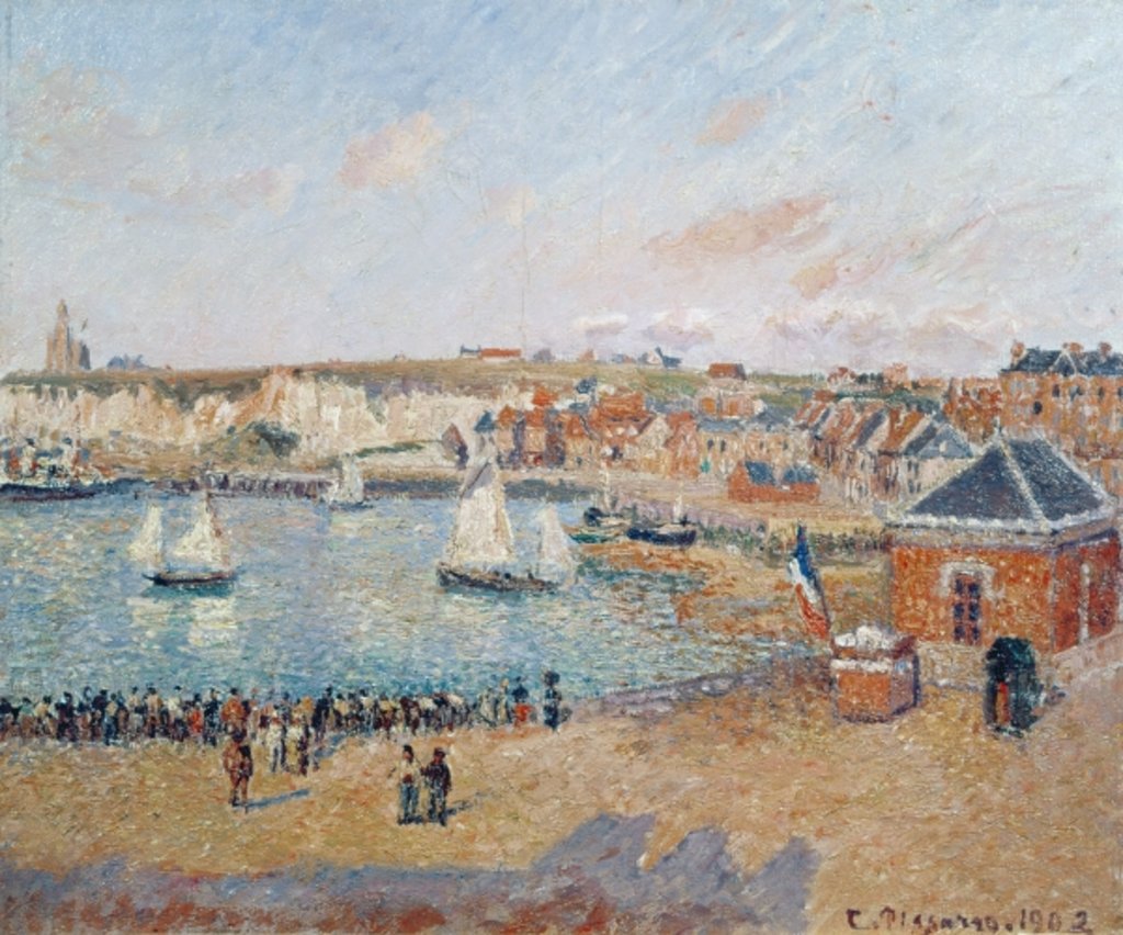 Detail of The Outer Harbour at Dieppe, 1902 by Camille Pissarro