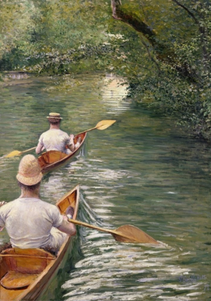 Detail of The Canoes, 1878 by Gustave Caillebotte