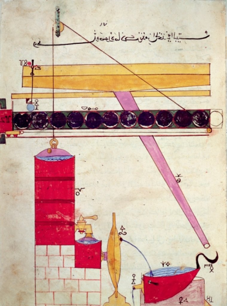 Detail of Device for supplying water to a fountain by Islamic School