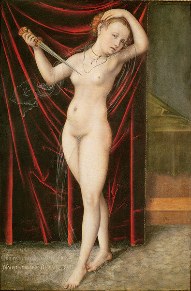 Detail of The Death of Lucretia, c.1524 by Lucas the Elder Cranach