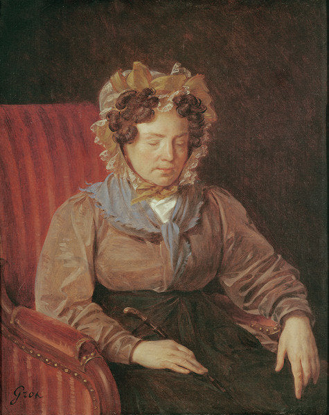 Detail of The painter's mother-in-law by Baron Antoine Jean Gros