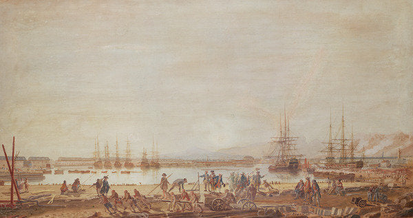 Detail of View of the New Port of Toulon and the King's Squadron, 1777 by Michel de Toulon