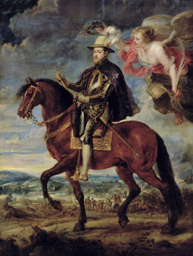 Detail of Philip II Crowned by Victory, 1628 by Peter Paul Rubens