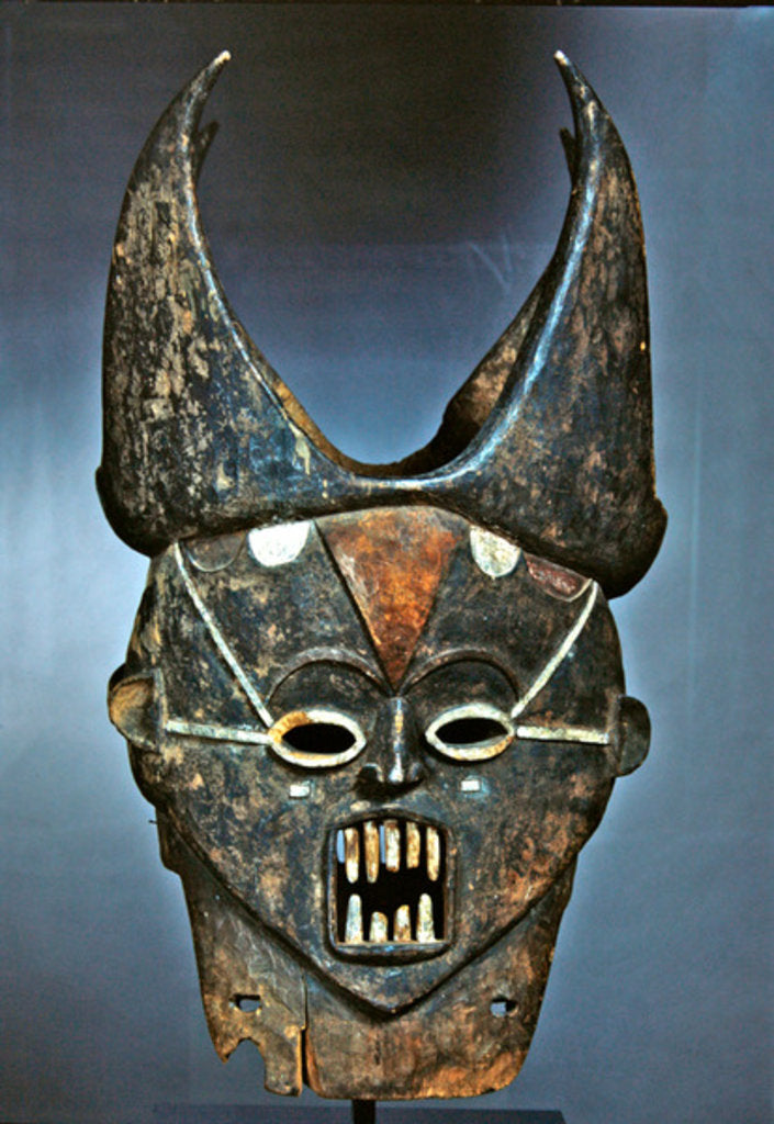 Detail of Mask of Janus, Ibo or Igala by Nigerian School