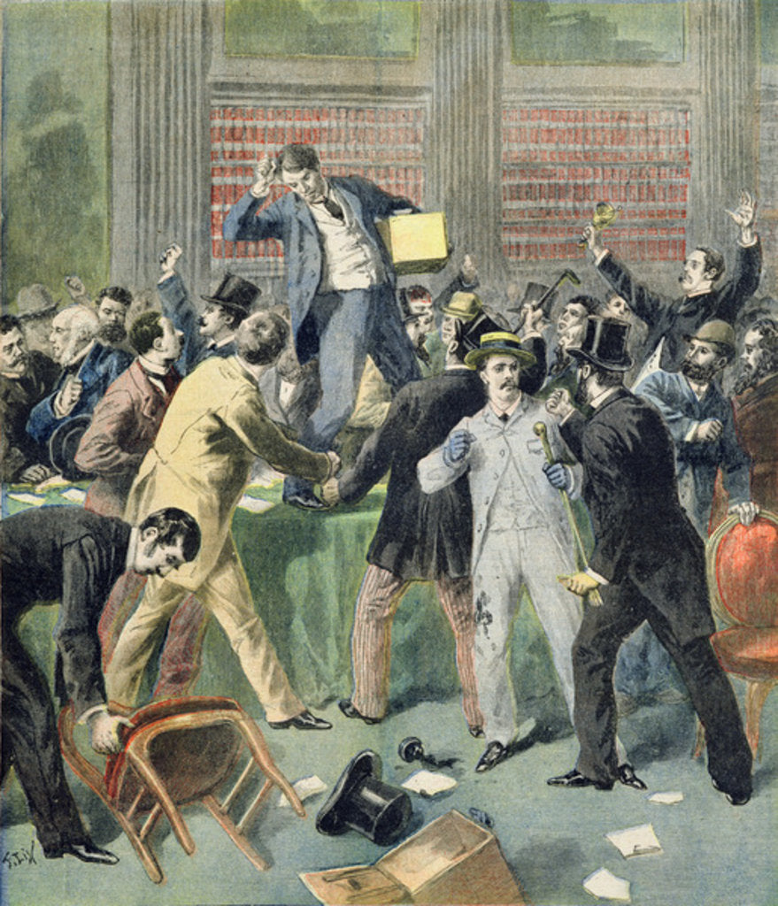 Detail of Election of the new President by Frederic Theodore Lix