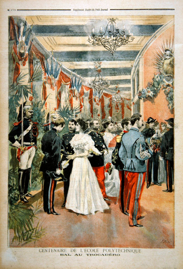 Detail of The Centenary of the Ecole Polytechnique: A ball at the Trocadero by French School