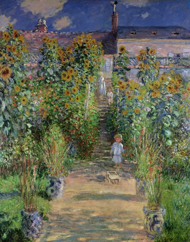 Detail of The Artist's Garden at Vetheuil, 1880 by Claude Monet