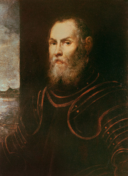 Detail of Portrait of an Admiral by Domenico Robusti Tintoretto