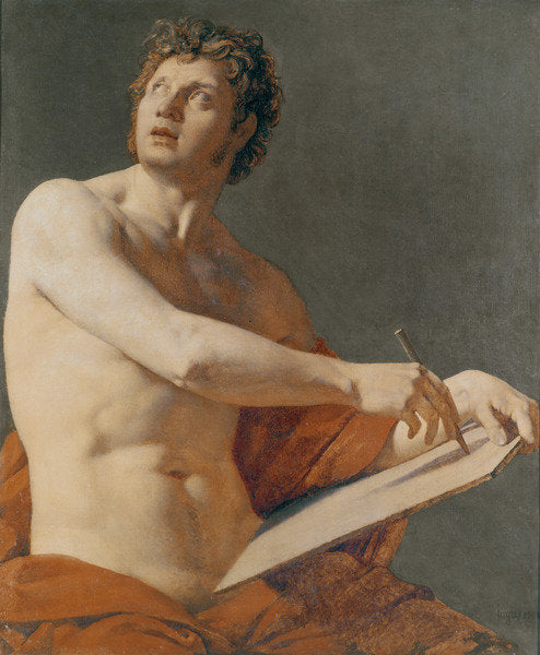 Detail of Portrait study by Jean Auguste Dominique Ingres