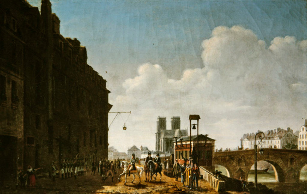 Detail of The Emperor Napoleon visiting the market for eau-de-vie on the Quai Bercy on 8th February 1811, 1811 by Etienne Bouhot