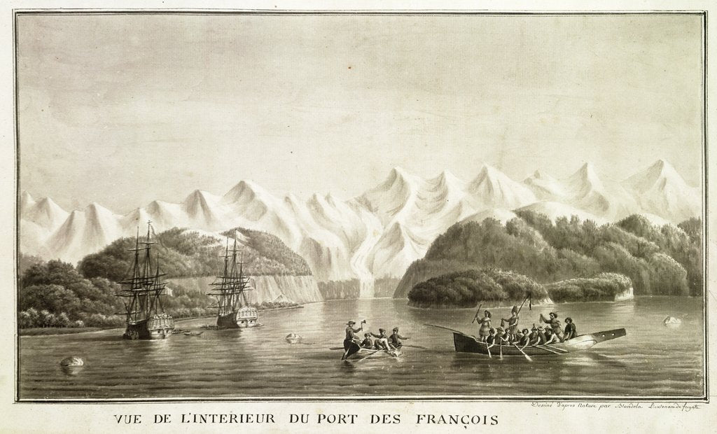 Detail of Le Port des Francais, Alaska by Lieutenant Blondela